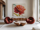 Dancing Colors I by Lisa Audit. Shown as extra-large giant wall art in a modern living room. Available as an archival giclee rolled canvas, fine art paper, or poster print. SKU 2975a.