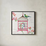 Dogwood Garden VI by Lisa Audit. Shown in a sleek black glass frame for a contemporary gallery look. Available as an archival giclee rolled canvas, fine art paper, or poster print. SKU 34768a.