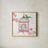 Dogwood Garden VI by Lisa Audit. Shown in a natural wood glass frame for a timeless modern aesthetic. Available as an archival giclee rolled canvas, fine art paper, or poster print. SKU 34768a.