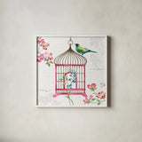 Dogwood Garden VI by Lisa Audit. Shown in a crisp white glass frame for a clean and minimalist style. Available as an archival giclee rolled canvas, fine art paper, or poster print. SKU 34768a.