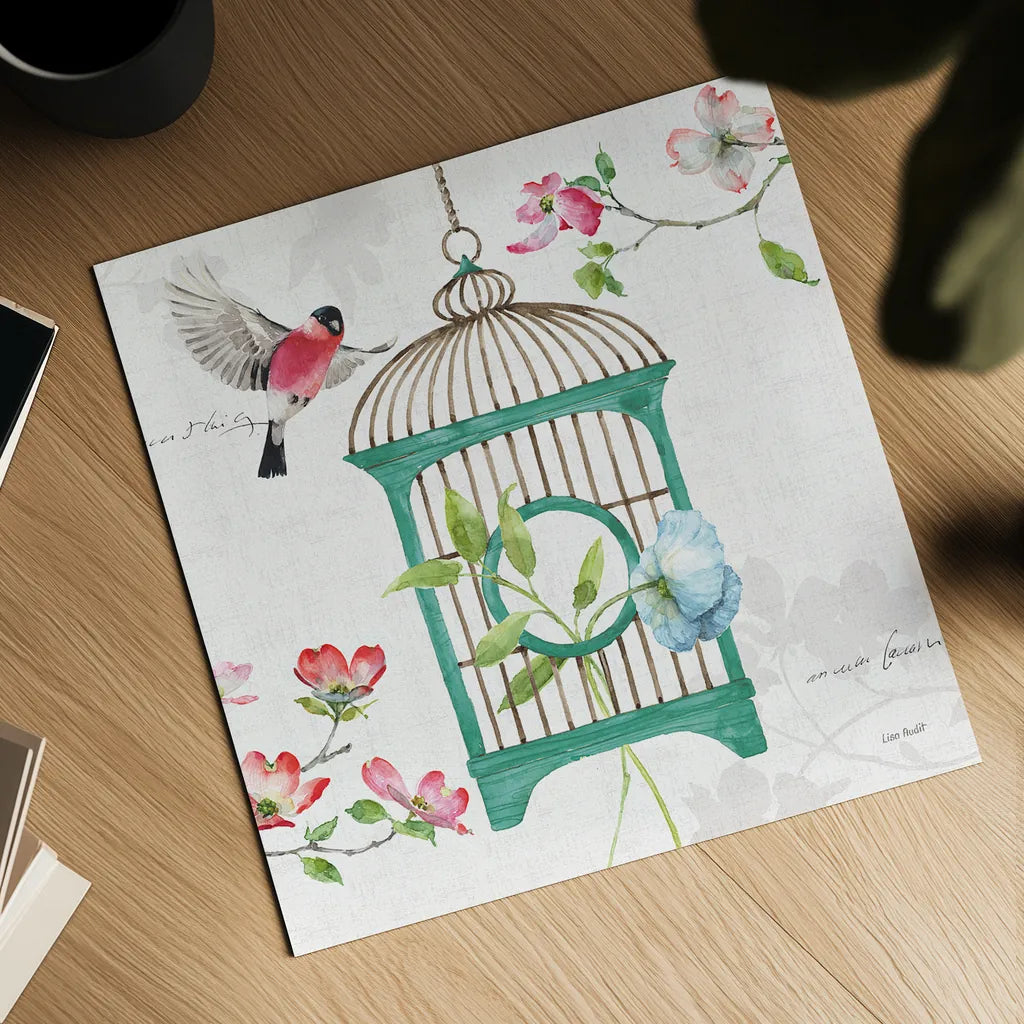 Dogwood Garden VII by Lisa Audit. Shown as a detailed flat fine art print, highlighting archival giclee quality. Available as an archival giclee rolled canvas, fine art paper, or poster print. SKU 34769a.