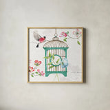 Dogwood Garden VII by Lisa Audit. Shown in a natural wood glass frame for a timeless modern aesthetic. Available as an archival giclee rolled canvas, fine art paper, or poster print. SKU 34769a.