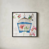 Dogwood Garden VIII by Lisa Audit. Shown in a sleek black glass frame for a contemporary gallery look. Available as an archival giclee rolled canvas, fine art paper, or poster print. SKU 34770a.