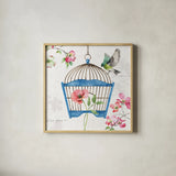 Dogwood Garden VIII by Lisa Audit. Shown in a natural wood glass frame for a timeless modern aesthetic. Available as an archival giclee rolled canvas, fine art paper, or poster print. SKU 34770a.