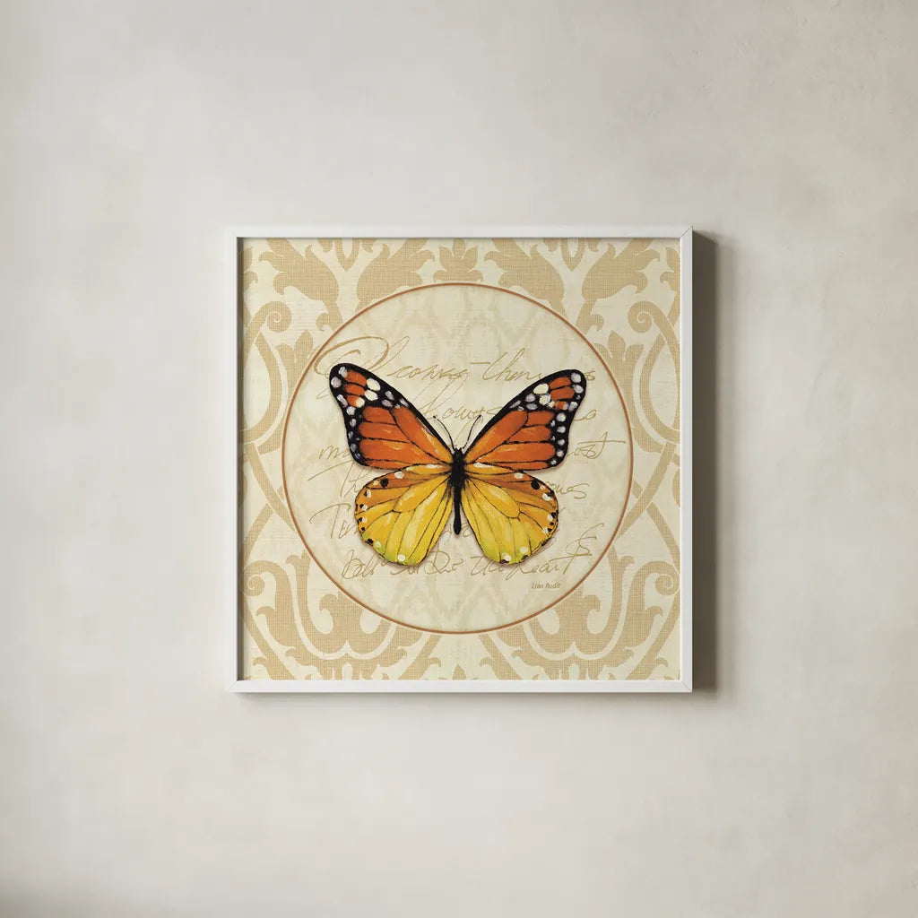 End of Summer IV by Lisa Audit. Shown in a crisp white glass frame for a clean and minimalist style. Available as an archival giclee rolled canvas, fine art paper, or poster print. SKU 9071a.