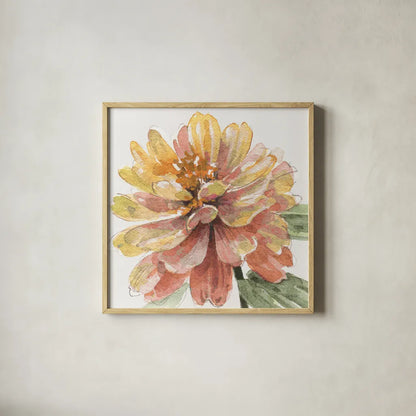 Fall Meadow VIII by Lisa Audit. Shown in a natural wood glass frame for a timeless modern aesthetic. Available as an archival giclee rolled canvas, fine art paper, or poster print. SKU 55393a.