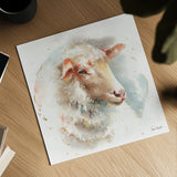 Farm Friends IV by Lisa Audit. Shown as a detailed flat fine art print, highlighting archival giclee quality. Available as an archival giclee rolled canvas, fine art paper, or poster print. SKU 26535a.