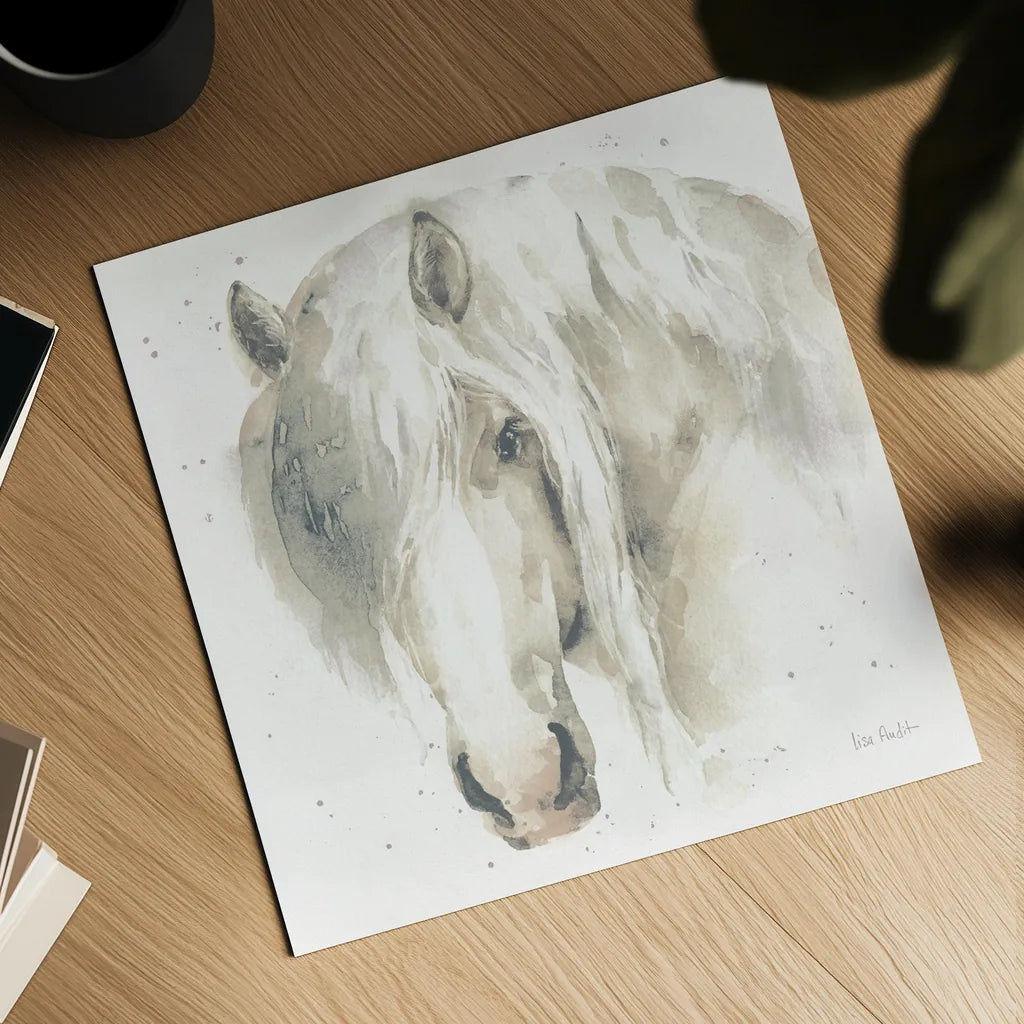 Farm Friends VI Neutral by Lisa Audit. Shown as a detailed flat fine art print, highlighting archival giclee quality. Available as an archival giclee rolled canvas, fine art paper, or poster print. SKU 39930a.