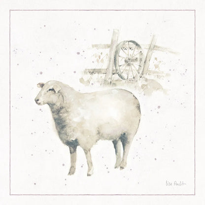 Farm Friends X Neutral by Lisa Audit. SKU 39933a. Archival Giclee Fine art print for wall decor.