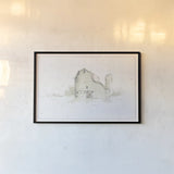 Farm Friends XIV Barn Neutral by Lisa Audit. shown as a paper print in a black flame. Available as a archival giclee rolled canvas, fine art paper, or poster print. SKU 39936i.