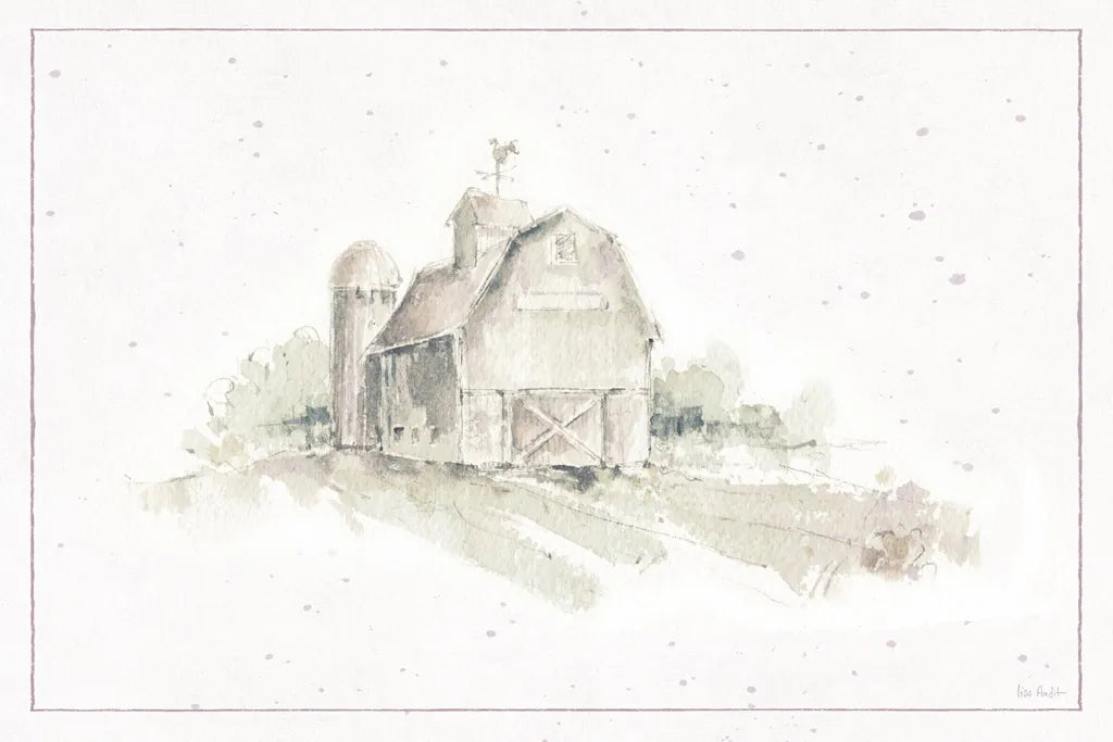 Farm Friends XV Barn Neutral by Lisa Audit. SKU 39937i. Archival Giclee Fine art print for wall decor.