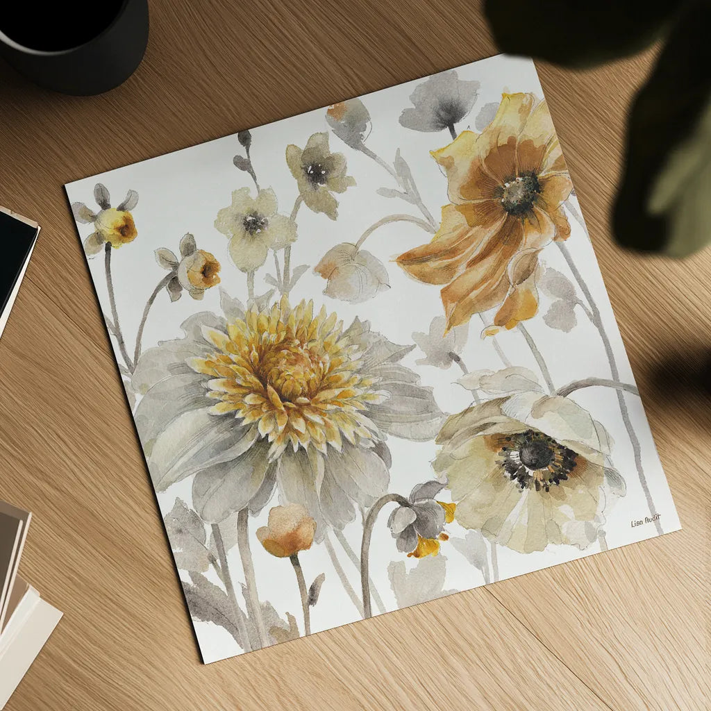 Fields of Gold II by Lisa Audit. Shown as a detailed flat fine art print, highlighting archival giclee quality. Available as an archival giclee rolled canvas, fine art paper, or poster print. SKU 39287a.