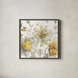 Fields of Gold III by Lisa Audit. Shown in a sleek black glass frame for a contemporary gallery look. Available as an archival giclee rolled canvas, fine art paper, or poster print. SKU 39288a.