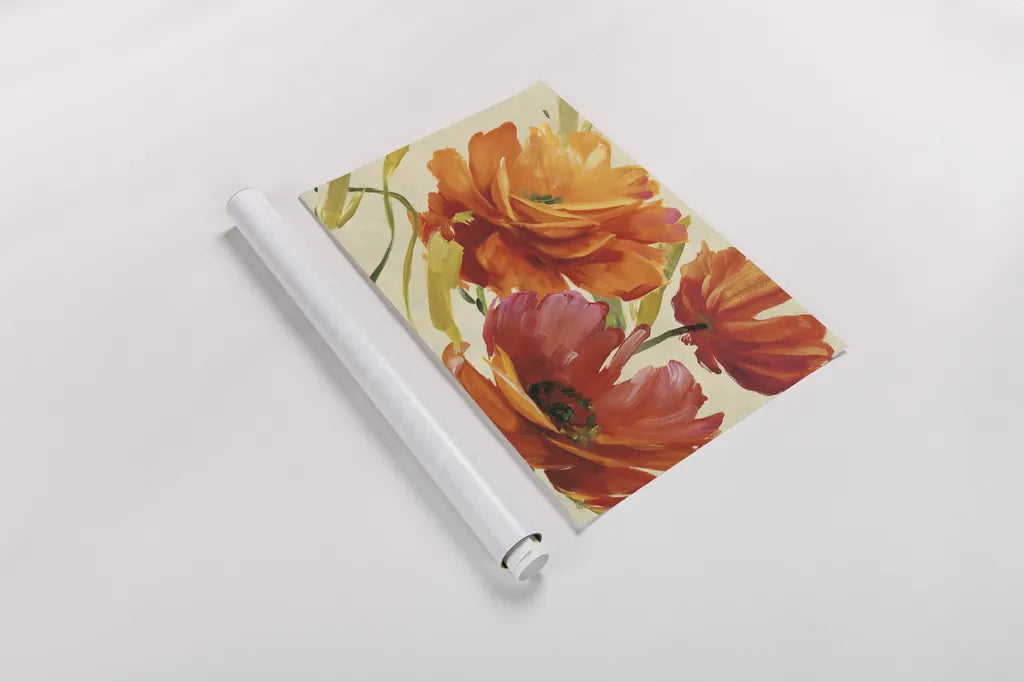 Flamboyant III by Lisa Audit. shown as a rolled paper print. Available as archival giclee rolled canvas, fine art paper, or poster print. SKU 2203i.