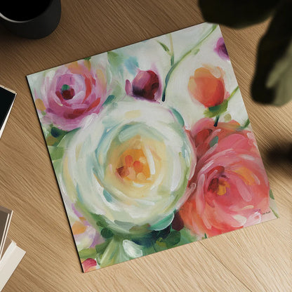 Florabundance II by Lisa Audit. Shown as a detailed flat fine art print, highlighting archival giclee quality. Available as an archival giclee rolled canvas, fine art paper, or poster print. SKU 33489a.