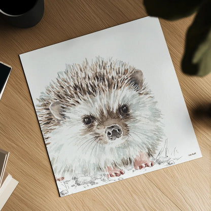 Forest Friends I by Lisa Audit. Shown as a detailed flat fine art print, highlighting archival giclee quality. Available as an archival giclee rolled canvas, fine art paper, or poster print. SKU 42018a.