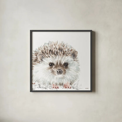 Forest Friends I by Lisa Audit. Shown in a sleek black glass frame for a contemporary gallery look. Available as an archival giclee rolled canvas, fine art paper, or poster print. SKU 42018a.