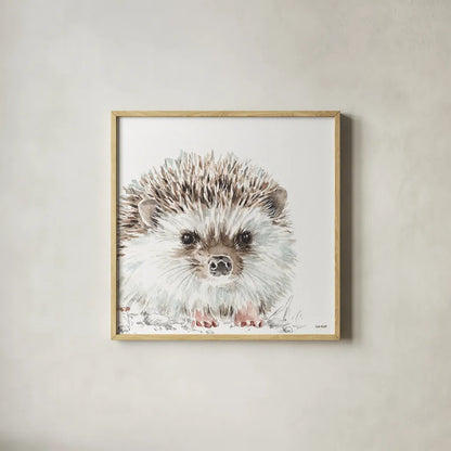 Forest Friends I by Lisa Audit. Shown in a natural wood glass frame for a timeless modern aesthetic. Available as an archival giclee rolled canvas, fine art paper, or poster print. SKU 42018a.