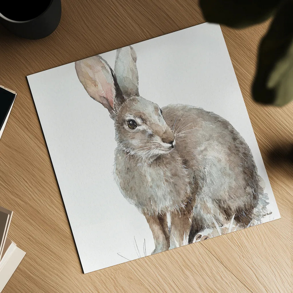 Forest Friends II by Lisa Audit. Shown as a detailed flat fine art print, highlighting archival giclee quality. Available as an archival giclee rolled canvas, fine art paper, or poster print. SKU 42019a.