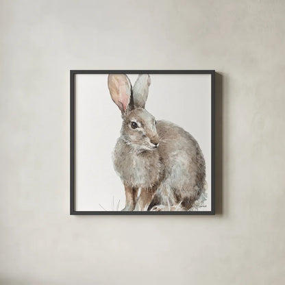 Forest Friends II by Lisa Audit. Shown in a sleek black glass frame for a contemporary gallery look. Available as an archival giclee rolled canvas, fine art paper, or poster print. SKU 42019a.