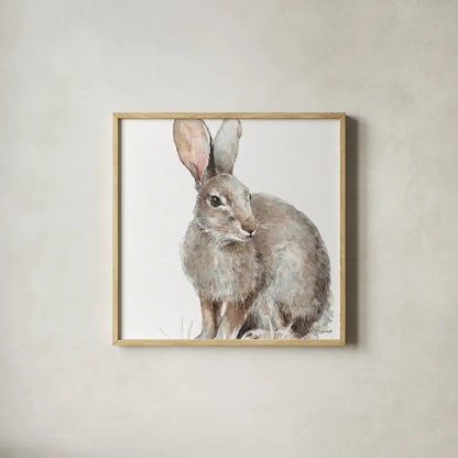 Forest Friends II by Lisa Audit. Shown in a natural wood glass frame for a timeless modern aesthetic. Available as an archival giclee rolled canvas, fine art paper, or poster print. SKU 42019a.