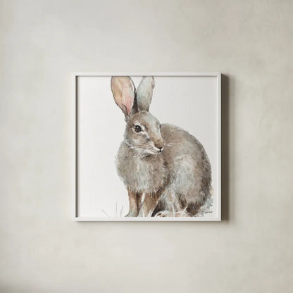 Forest Friends II by Lisa Audit. Shown in a crisp white glass frame for a clean and minimalist style. Available as an archival giclee rolled canvas, fine art paper, or poster print. SKU 42019a.