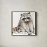 Forest Friends IV by Lisa Audit. Shown in a sleek black glass frame for a contemporary gallery look. Available as an archival giclee rolled canvas, fine art paper, or poster print. SKU 42021a.