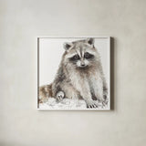 Forest Friends IV by Lisa Audit. Shown in a crisp white glass frame for a clean and minimalist style. Available as an archival giclee rolled canvas, fine art paper, or poster print. SKU 42021a.
