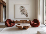 Forest Friends IX by Lisa Audit. Shown as extra-large giant wall art in a modern living room. Available as an archival giclee rolled canvas, fine art paper, or poster print. SKU 42026a.