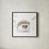 Forest Friends VII Flowers by Lisa Audit. Shown in a sleek black glass frame for a contemporary gallery look. Available as an archival giclee rolled canvas, fine art paper, or poster print. SKU 50357a.