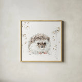 Forest Friends VII Flowers by Lisa Audit. Shown in a natural wood glass frame for a timeless modern aesthetic. Available as an archival giclee rolled canvas, fine art paper, or poster print. SKU 50357a.