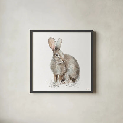 Forest Friends VIII by Lisa Audit. Shown in a sleek black glass frame for a contemporary gallery look. Available as an archival giclee rolled canvas, fine art paper, or poster print. SKU 42025a.