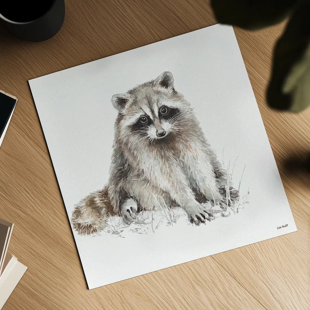 Forest Friends X by Lisa Audit. Shown as a detailed flat fine art print, highlighting archival giclee quality. Available as an archival giclee rolled canvas, fine art paper, or poster print. SKU 42027a.