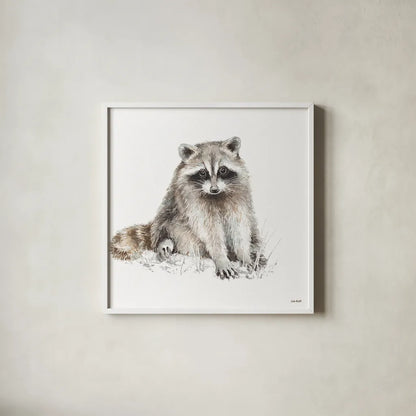 Forest Friends X by Lisa Audit. Shown in a crisp white glass frame for a clean and minimalist style. Available as an archival giclee rolled canvas, fine art paper, or poster print. SKU 42027a.