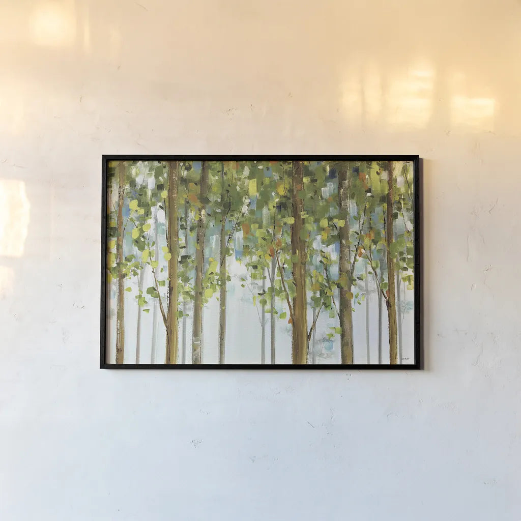 Forest Study I Crop by Lisa Audit. shown as a paper print in a black flame. Available as a archival giclee rolled canvas, fine art paper, or poster print. SKU 11228i.