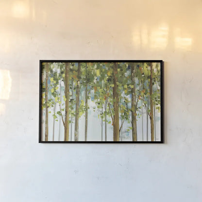 Forest Study I Crop by Lisa Audit. shown as a paper print in a black flame. Available as a archival giclee rolled canvas, fine art paper, or poster print. SKU 11228i.