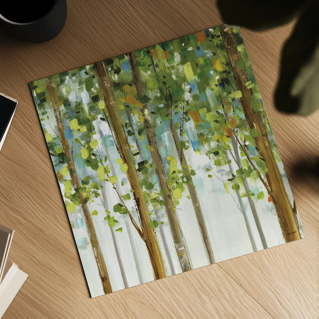 Forest Study II by Lisa Audit. Shown as a detailed flat fine art print, highlighting archival giclee quality. Available as an archival giclee rolled canvas, fine art paper, or poster print. SKU 11274a.