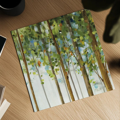 Forest Study III by Lisa Audit. Shown as a detailed flat fine art print, highlighting archival giclee quality. Available as an archival giclee rolled canvas, fine art paper, or poster print. SKU 11275a.