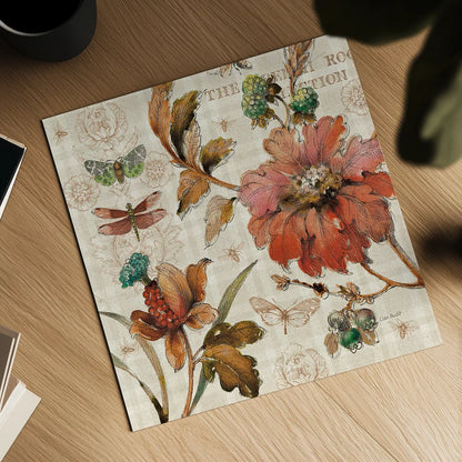 French Country V by Lisa Audit. Shown as a detailed flat fine art print, highlighting archival giclee quality. Available as an archival giclee rolled canvas, fine art paper, or poster print. SKU 15839a.