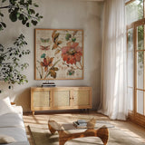 French Country V by Lisa Audit. Shown in a natural wood frame in a cozy modern living room. Available as an archival giclee rolled canvas, fine art paper, or poster print. SKU 15839a.