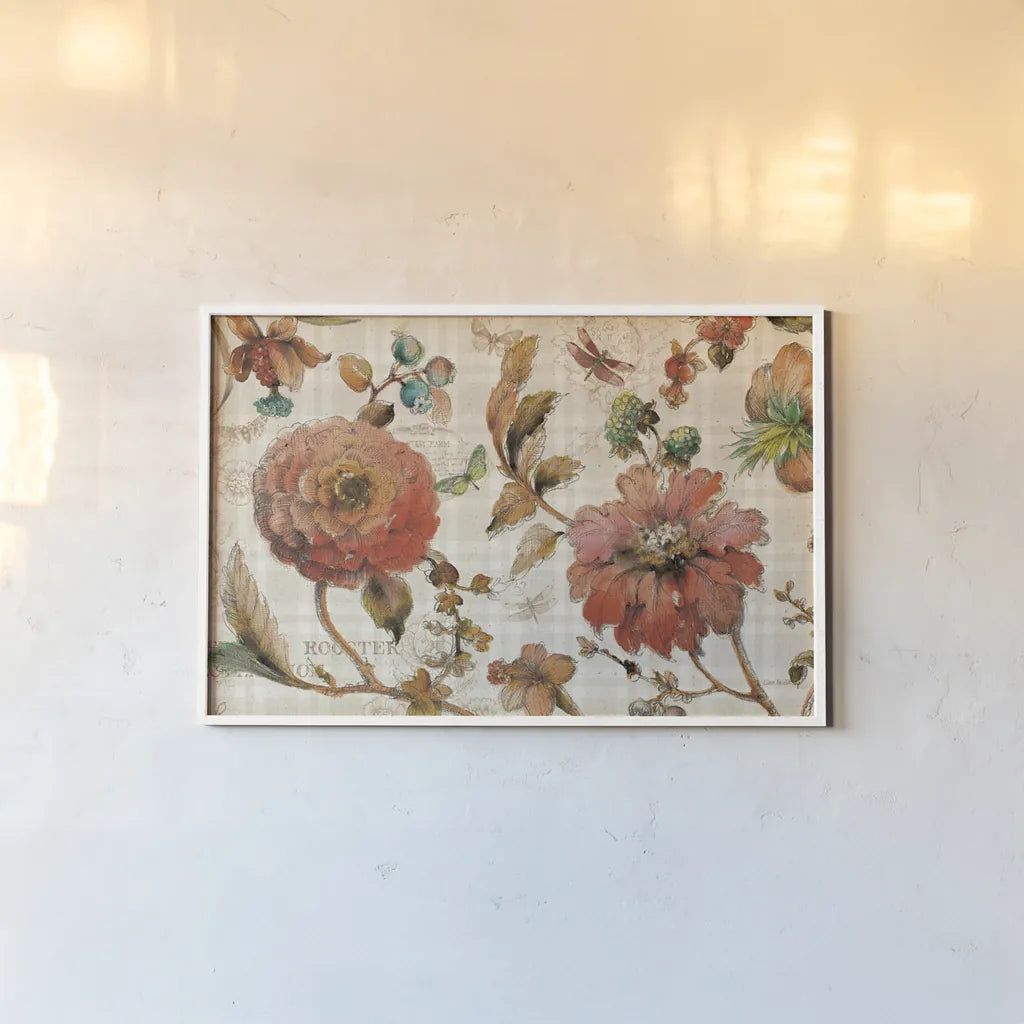 French Country VI by Lisa Audit. shown as a paper print in a white frame. Available as a archival giclee rolled canvas, fine art paper, or poster print. SKU 30312i.
