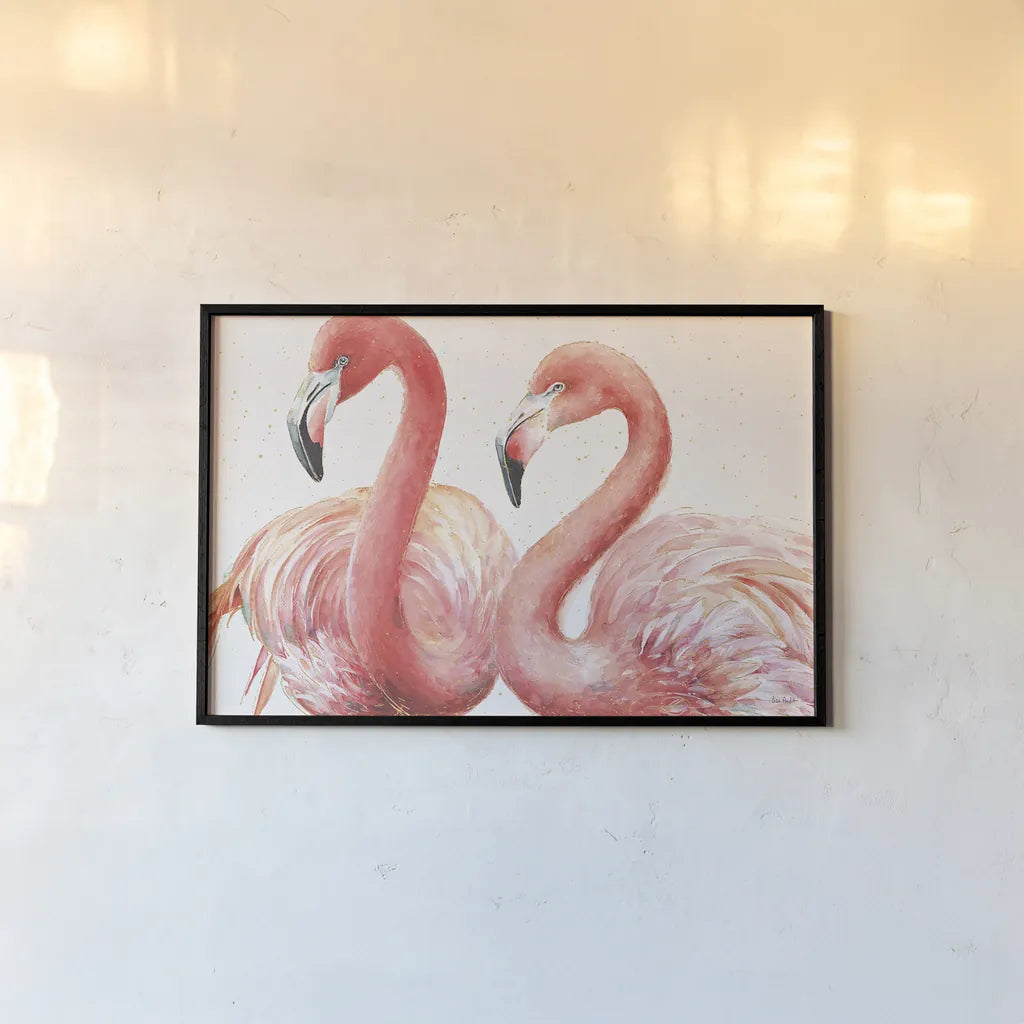 Gracefully Pink I by Lisa Audit. shown as a paper print in a black flame. Available as a archival giclee rolled canvas, fine art paper, or poster print. SKU 28287i.