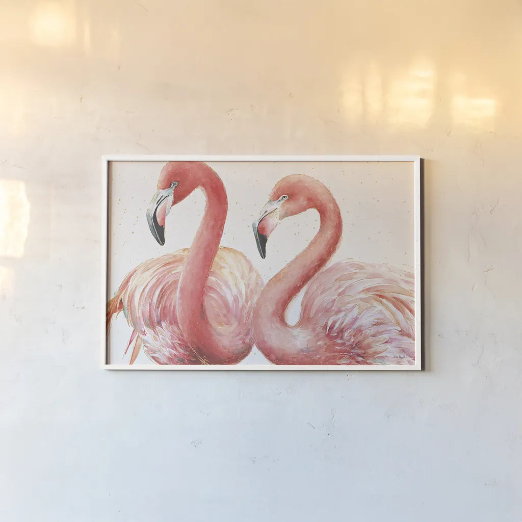 Gracefully Pink I by Lisa Audit. shown as a paper print in a white frame. Available as a archival giclee rolled canvas, fine art paper, or poster print. SKU 28287i.