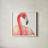 Gracefully Pink II by Lisa Audit. Shown in a crisp white glass frame for a clean and minimalist style. Available as an archival giclee rolled canvas, fine art paper, or poster print. SKU 28288a.