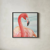 Gracefully Pink II Water Wash by Lisa Audit. Shown in a sleek black glass frame for a contemporary gallery look. Available as an archival giclee rolled canvas, fine art paper, or poster print. SKU 98661a.