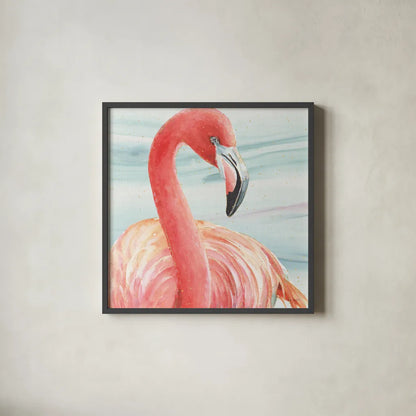 Gracefully Pink II Water Wash by Lisa Audit. Shown in a sleek black glass frame for a contemporary gallery look. Available as an archival giclee rolled canvas, fine art paper, or poster print. SKU 98661a.