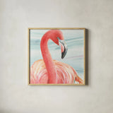Gracefully Pink II Water Wash by Lisa Audit. Shown in a natural wood glass frame for a timeless modern aesthetic. Available as an archival giclee rolled canvas, fine art paper, or poster print. SKU 98661a.