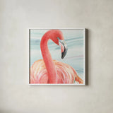 Gracefully Pink II Water Wash by Lisa Audit. Shown in a crisp white glass frame for a clean and minimalist style. Available as an archival giclee rolled canvas, fine art paper, or poster print. SKU 98661a.