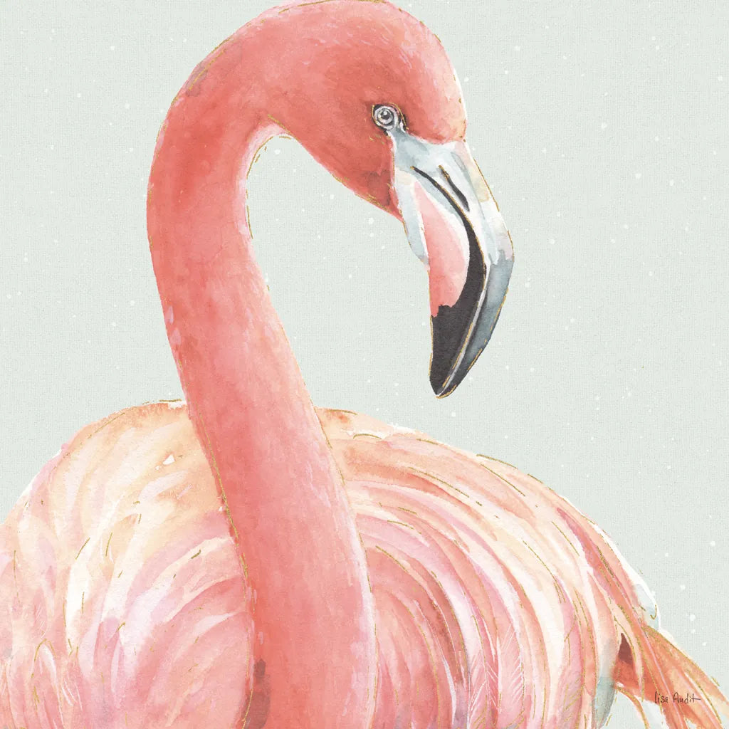 Gracefully Pink II with Green by Lisa Audit. SKU 82365a. Archival Giclee Fine art print for wall decor.