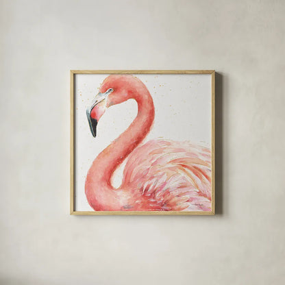 Gracefully Pink III by Lisa Audit. Shown in a natural wood glass frame for a timeless modern aesthetic. Available as an archival giclee rolled canvas, fine art paper, or poster print. SKU 28289a.